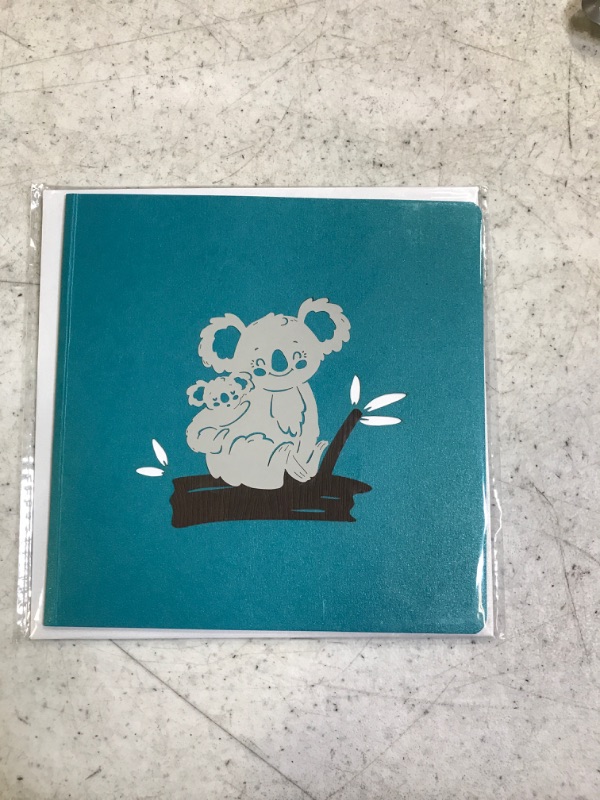 Photo 2 of CUTE POPUP - Adorable Koala Baby Mommy Design, Greeting Cards, Birthday Card Pop Up as a Breathtaking Masterpiece for Mom, Women, Family or Friends from Daughter, Father Koala Family