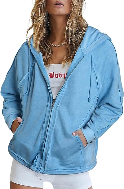 Photo 1 of FARYSAYS Womens Zip Up Hoodies Long Sleeve Hooded Sweatshirts Jackets with Pockets SIZE XL
