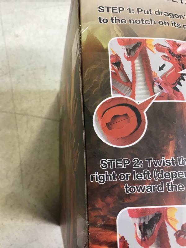 Photo 1 of FUN LITTLE TOYS 10" Robo Alive Dragon Toys for Boys, Orange 7 Headed Dragons with Light and Sound DreamWorks Mechanical Action Figure Dinosaur Electronic Pets Kids Birthday Party Supplies Decorations