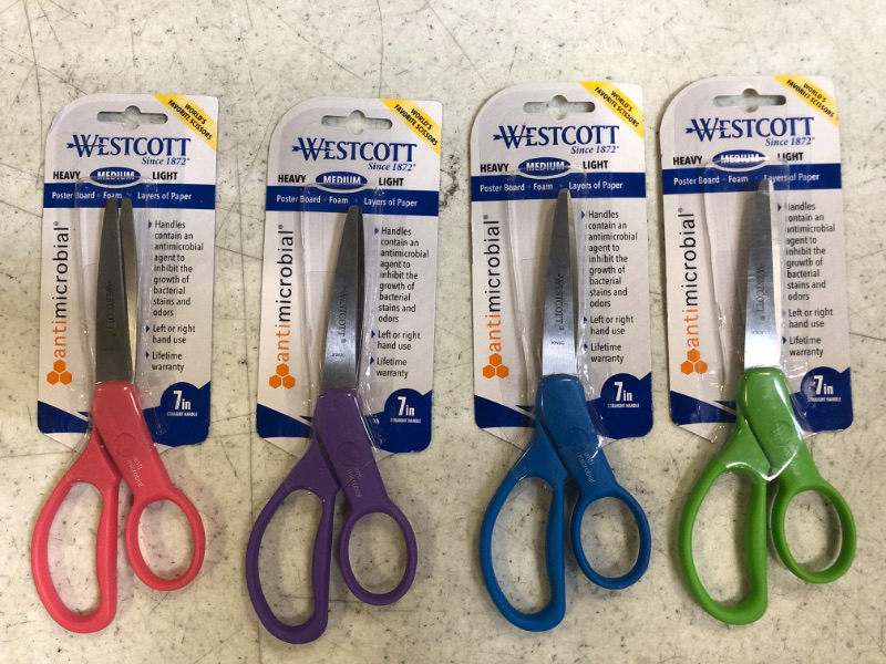 Photo 2 of Westcott 14231 Student Scissors Assorted Colors 7-Inch Long