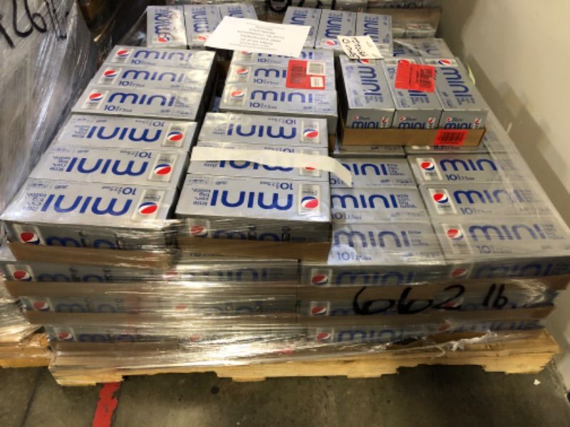 Photo 2 of 100 BOXES 10PCS EACH ---------EXP DATE 07/2022-------DIET PEPSI SODA, 7.5 OUNCE MINI CANS
