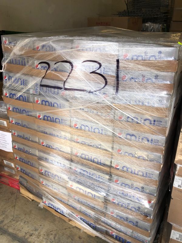 Photo 2 of 1 PALLET 475 BOXES 10PCS EACH ---------EXP DATE 07/2022-------DIET PEPSI SODA, 7.5 OUNCE MINI CANS
