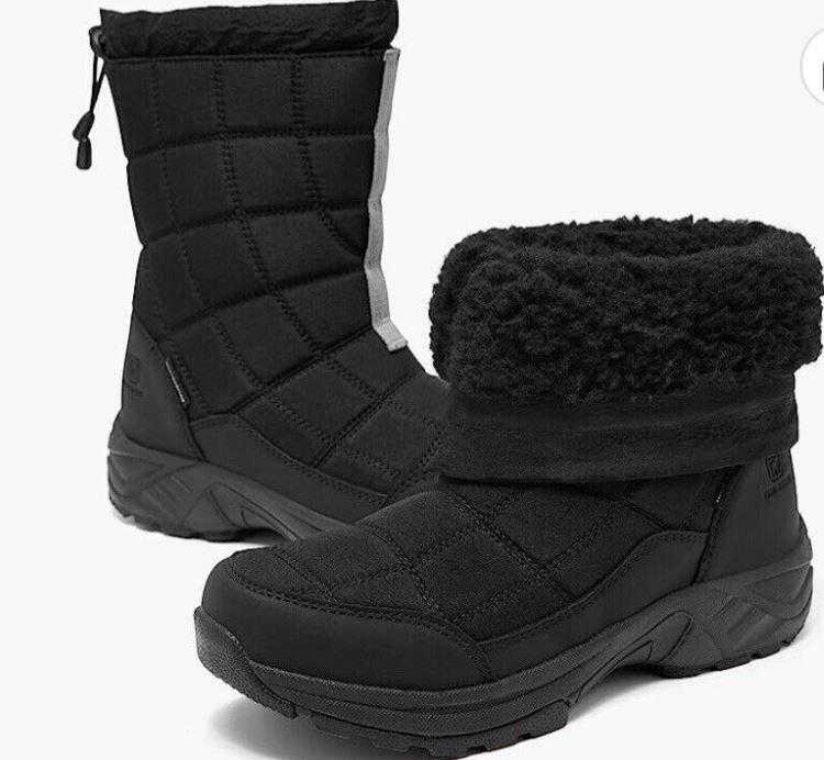 Photo 1 of Fran Willor Women’s SIZE 9.5 Snow Boots Black Waterproof Warm Faux Fur Lined WSB02