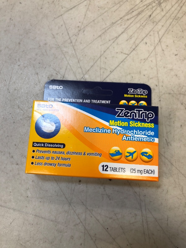 Photo 2 of ZenTrip Motion Sickness Tablets, 12 Count [EXP: NOV. 2023]