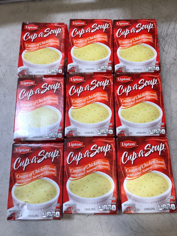 Photo 2 of [LOT OF 9] Lipton Cream of Chicken Instant Soup Mix 2.4 Oz [EXP: 06/21/2024]