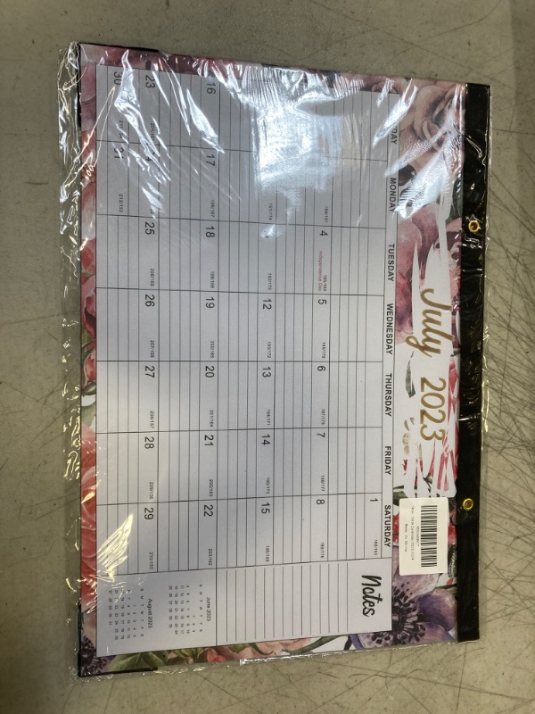 Photo 2 of Desk Calendar 2023-2024 - 18 Months Jul 2023 - Dec 2024, Floral Design Large Monthly 17" x 12" Desk Pad with to-do List Wall Calendar for Planning or Organizing