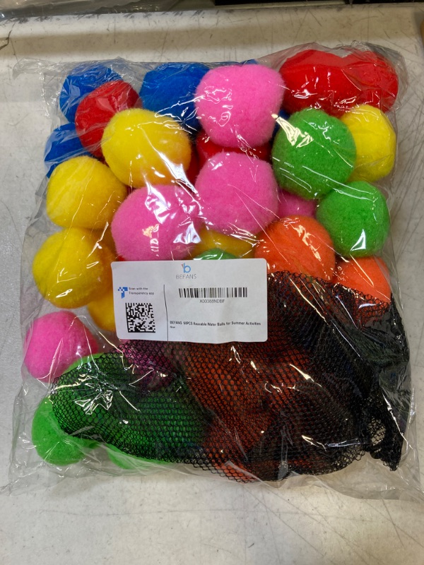 Photo 2 of 60 Pcs Reusable Water Balls, Reusable Water Balloons for Outdoor Toys and Games, Water Toys for Kids and Adults Boys and Girls - Summer Toys Ball for Pool and Backyard Fun Multicolor 60