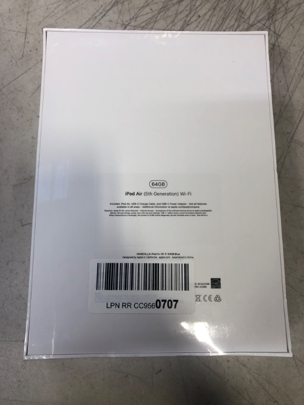 Photo 2 of SEALED Apple iPad Air (5th Generation): with M1 chip, 10.9-inch Liquid Retina Display, 256GB, Wi-Fi 6, 12MP front/12MP Back Camera, Touch ID, All-Day Battery Life – Blue
