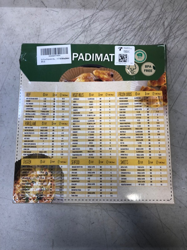 Photo 1 of Air Fryer Disposable Paper Liners, 120 Pcs Square Parchment Cooking Non-Stick Liner for Airfryer, Microwave Oven, Frying Pan, 7.9 Inch Oil-proof Air Fryers Filters Sheets for 5 6 7 8 Qt Baking Basket 7.9 IN-120PCS