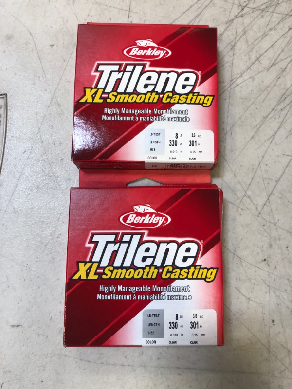 Photo 1 of [LOT OF 2] Berkley Trilene XL Clear Clear 8LB 330 YDS