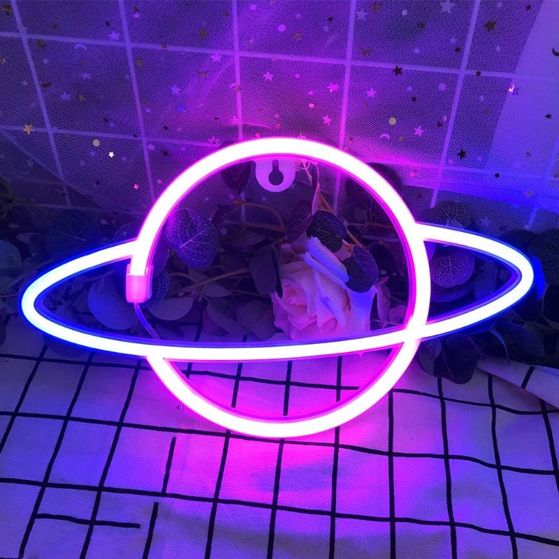 Photo 1 of iceagle Neon Signs-Planet Neon Sign|Led Neon Light neon Wall Signs|Battery & USB Powered Light Up Wall Decor|Neon Sign for Bedroom Party Wedding Kids...
