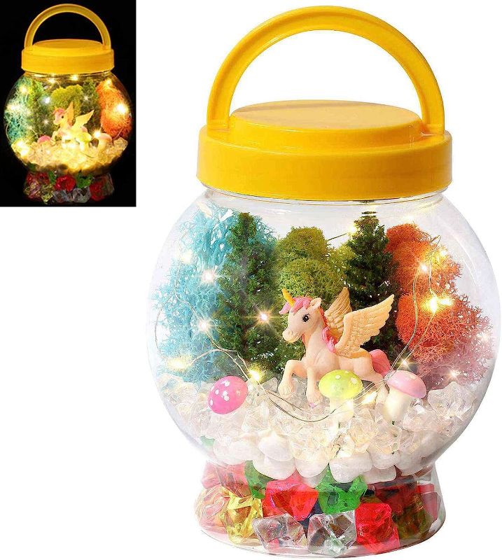 Photo 1 of DIY Unicorn Terrarium Birthday Kit for Kids - Light-up Unicorn Craft Gift for 4-12 Years Old Girls - Arts & Crafts Kits - Building Your Own Wonder Garden
