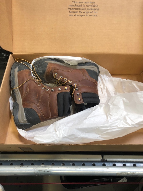 Photo 2 of Carhartt Men's 8" Energy Waterproof Composite Toe CME8355 Industrial Boot 9.5 Peanut Oil Tan Leather