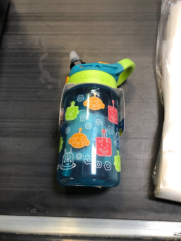 Photo 2 of Contigo 14oz Plastic Friendly Bots Kids&#39; Cleanable Autospout Water Bottle