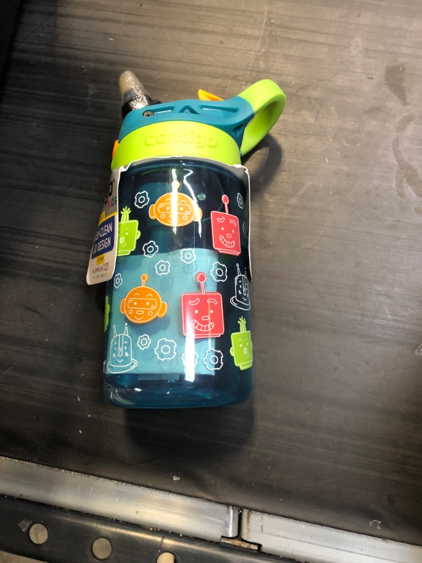 Photo 2 of Contigo 14oz Plastic Friendly Bots Kids&#39; Cleanable Autospout Water Bottle