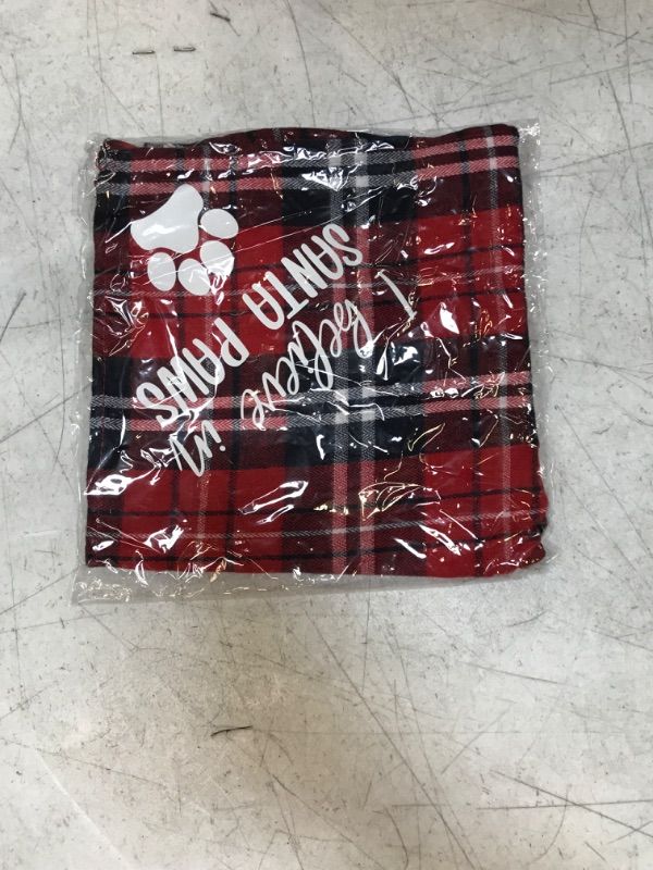 Photo 1 of 4 Pack Christmas Dog Bandanas - Classic Triangle Merry Christmas Printing Plaid Xmas Pet Scarf Bibs Kerchief Gifts Set - Pet Holiday Accessories Decoration for Small to Large Puppy Dogs Cats