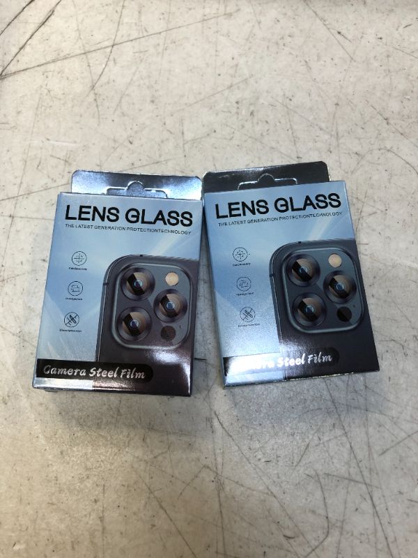 Photo 1 of 2 PACK----------[3+3] Meikobuly for iPhone 14 Pro Camera Lens Protector / iPhone 14 Pro Max Camera Lens Protector, [Drop Protection] 9H Tempered Glass Camera Cover Screen Metal Ring Case Friendly Scratch Resistant-Deep Purple