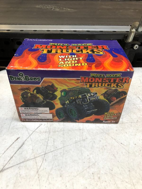 Photo 1 of 2 PACK----DINOBROS Dinosaur Toys for Boys Age 3 4 5 6 7 Monster Truck Dino Pull Back Car Toy