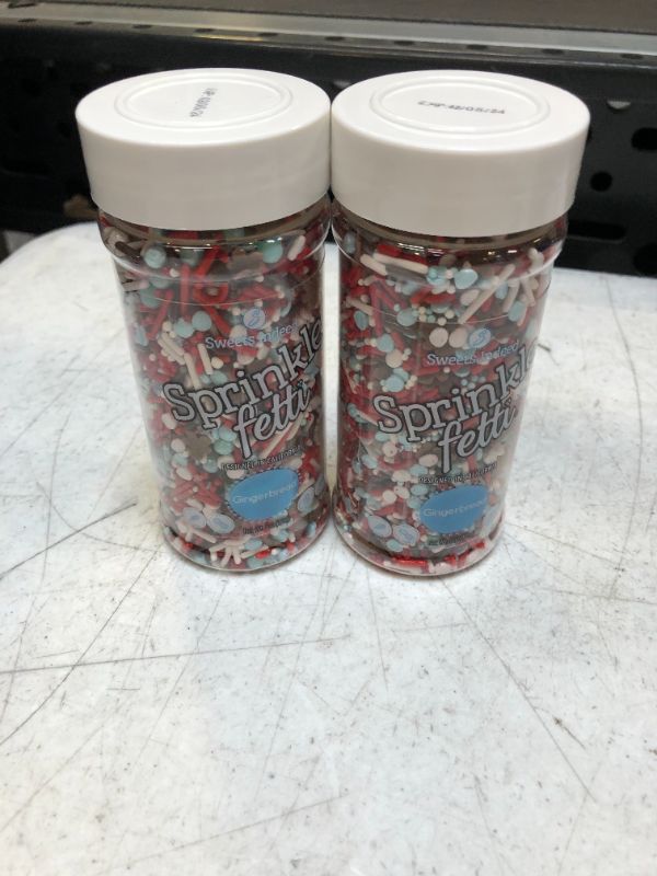 Photo 2 of 2 PACK----Sweets Indeed - Christmas Sprinkles - Holiday Sprinkle Mix - Sprinkles for Baking - Holiday Cupcake and Cake Topper - Gingerbread Houses - Cake Decorating - 6 ounces (Gingerbread)