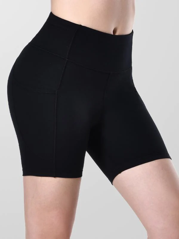 Photo 1 of Houmous Women's 8''5''2'' Inseam High Waist Biker Yoga Shorts with 4 Out Pockets - SIZE SMALL 
