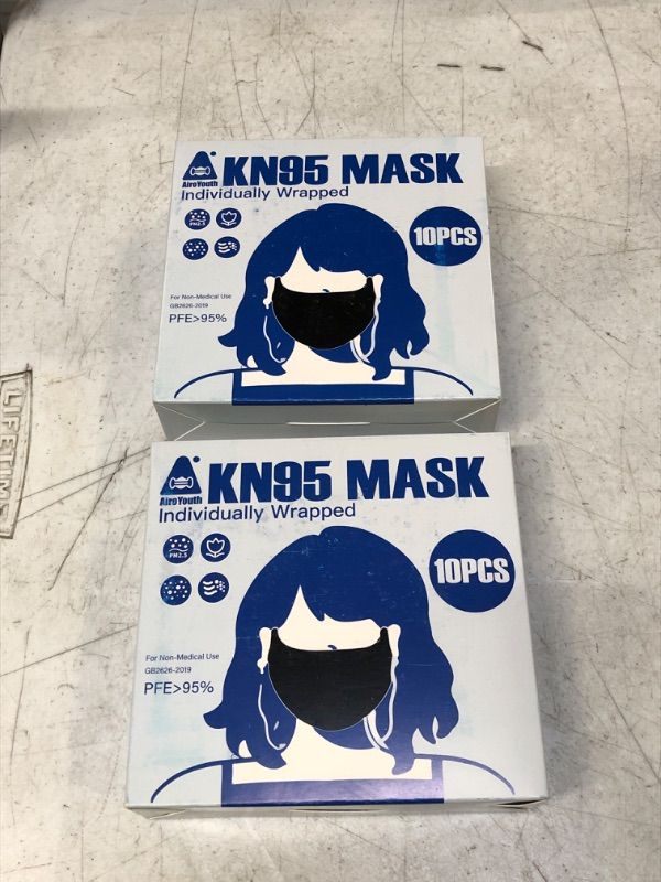Photo 2 of AiroYouth KN95 Face Masks 50pcs, Breathable KN95 Face Mask with 5-layer 95% Filtration, Elastic Ear Loops & Nose Clip
2 PACK