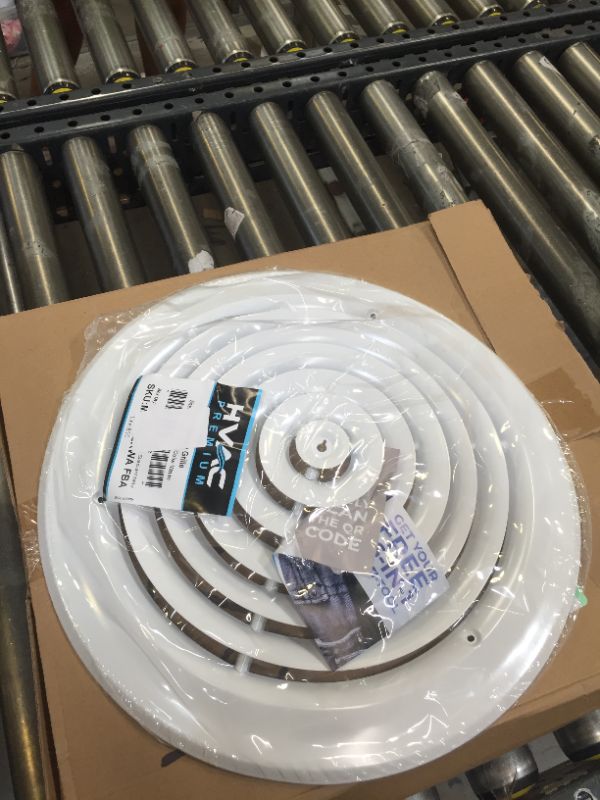 Photo 3 of 12" Round Ceiling Diffuser - Easy Air Flow - HVAC Vent Duct Cover [White] - [Outer Dimensions: 15.75"]