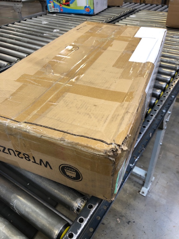 Photo 1 of HOOBRO Kitchen Island with Power Outlet, Kitchen Storage Island with Spice Rack and Drawer, Rolling Kitchen Cart on Wheels, for Home, Kitchen and Dining Room, White WT82UZD01G1