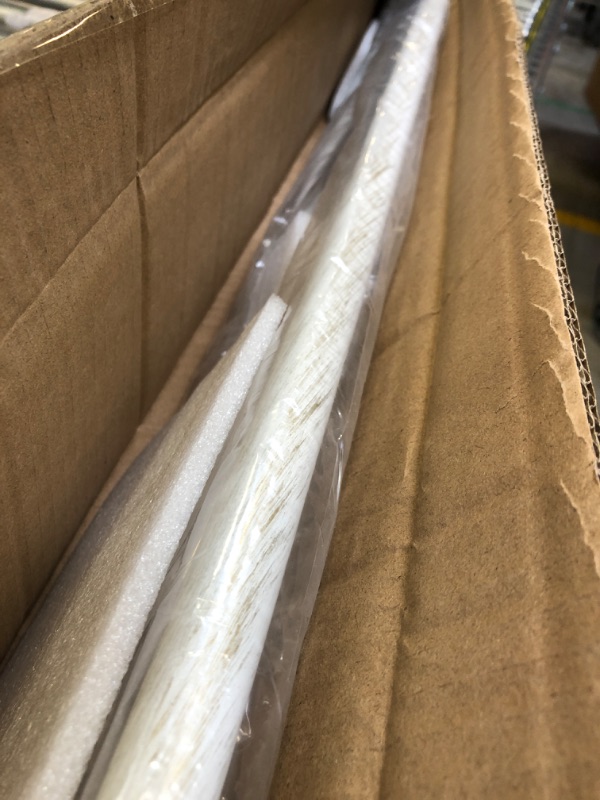 Photo 2 of 2 Pack Curtain Rods, Room Darking Wrap Around Single Window Rod 3/4 Inch Telescoping Drapery Rod, 28-48”, Brushed White Brushed White 28-48"