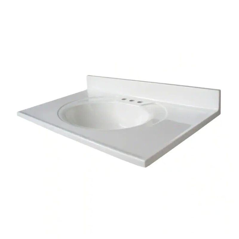 Photo 1 of ?Glacier Bay N37GB-W Newport 36.5" x 18.68" Cultured Marble Vanity Top Sink
