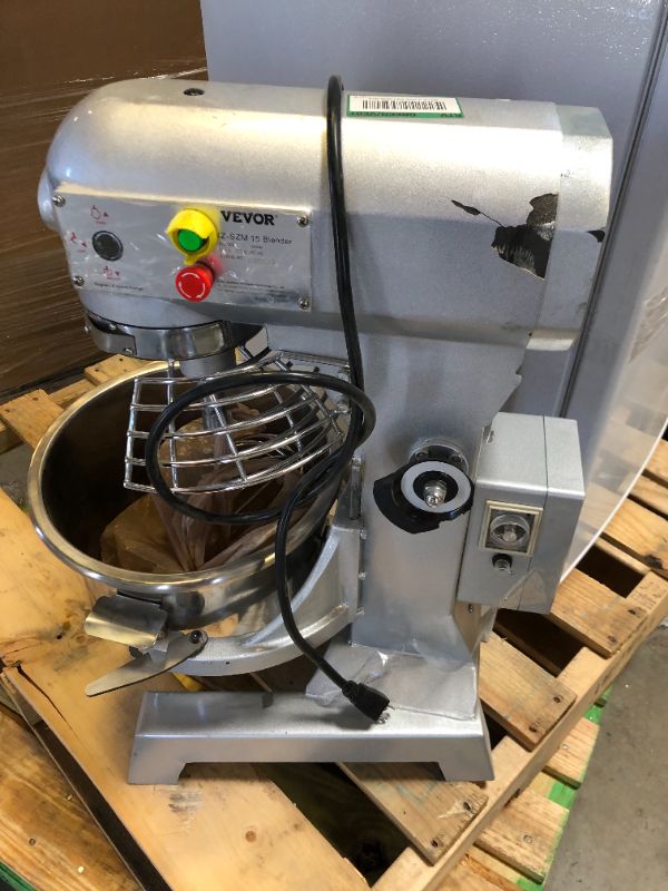 Photo 2 of 30Qt Commercial Food Mixer with Timing Function? Commercial Mixer 1250W Stainless Steel Bowl Heavy Duty Electric Food Mixer Commercial with 3 Speeds Adjustable, Perfect for Bakery Pizzeria