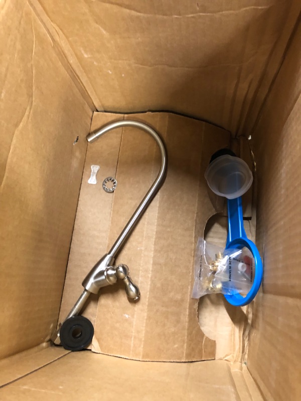 Photo 1 of Aquasana 3-Stage Max Flow Claryum Under Sink Water Filter System - Kitchen Counter Claryum Filtration - Filters 99% Of Chlorine - Brushed Nickel Faucet - AQ-5300+.55 , White Brushed Nickel Water Filter