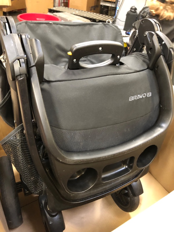 Photo 1 of Chicco Bravo LE ClearTex Quick-Fold Stroller - Pewter | Grey Bravo LE Stroller, Pewter