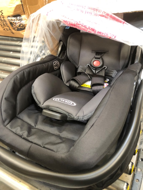 Photo 4 of Graco SnugFit 35 Infant Car Seat | Baby Car Seat with Anti Rebound Bar, Gotham With Anti-Rebound Bar 1 Count (Pack of 1) Gotham