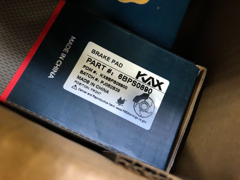 Photo 2 of KAX Front Brake Kits KX6BBK11200 Brake Rotors and Brake Pads Replacement (Performance) - UNOPENED BOXES, FOR UNKNOWN VEHICLE MAKE & MODEL