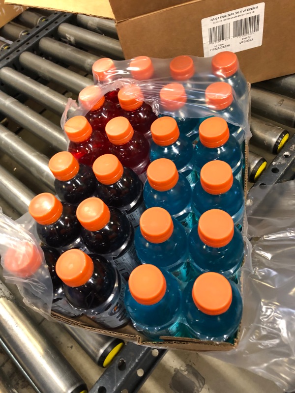 Photo 2 of 24count 12fl oz bottle gatorade glacier and fruit punch and grape  best by 8/7/23