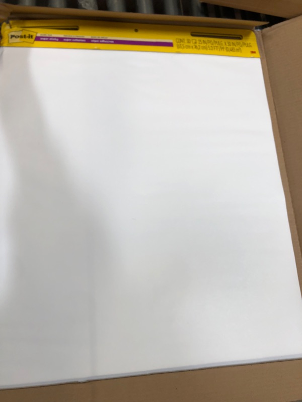 Photo 1 of Post-it Super Sticky Easel Pad, 25 x 30 Inches, 30 Sheets/Pad, 2 Pads, Large White Premium Self Stick Flip Chart Paper