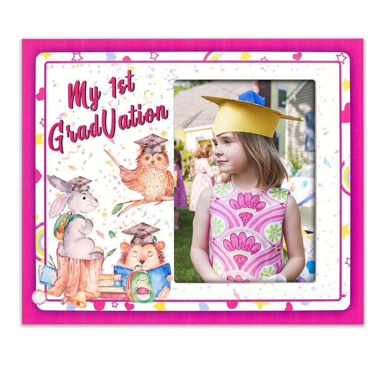 Photo 1 of 2--ANOTION Kindergarten Graduation Gifts, Preschool Graduation Picture Frame Kindergarten Graduation Decorations Kindergarten Graduation Gifts First Graduation Keepsake Gift Holds 3.3 X 4.9 Photo, Pink