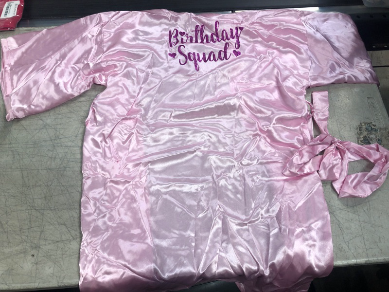 Photo 1 of birthday squad - pink robe 