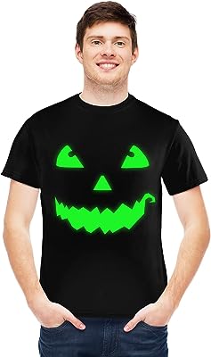 Photo 1 of Halloween Giant Pumpkin Face T-Shirt Pumpkin Fun Unisex T Shirt for Halloween Party Costume - Black - Sz XL