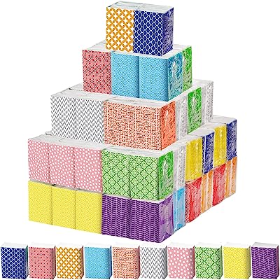 Photo 1 of Outus 200 Bulk Preppy Tissues Packs Traveling Tissues Packs Small Size Pocket Tissues Travel Facial Tissue Mini Tissues Individual 3 Ply Tissues Packs for Teen Girls Tissues for School Picnic Party