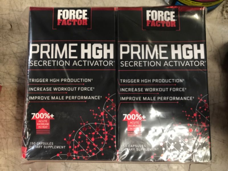 Photo 1 of Force Factor Prime HGH Secretion Activator, 2-Pack, HGH Supplement for Men with Clinically Studied AlphaSize to Help Trigger HGH Production, Increase Workout Force, & Improve Performance, 300 Count