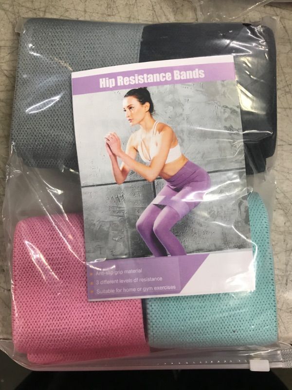 Photo 2 of [4 Pack] Elite Moves - 3 Varied Tensions / Fabric Resistance Bands for Butt and Legs - Women & Men / Versatile Fabric Work Out Bands / Leg Resistance Bands for All Body Types https://a.co/d/iAg4z9v