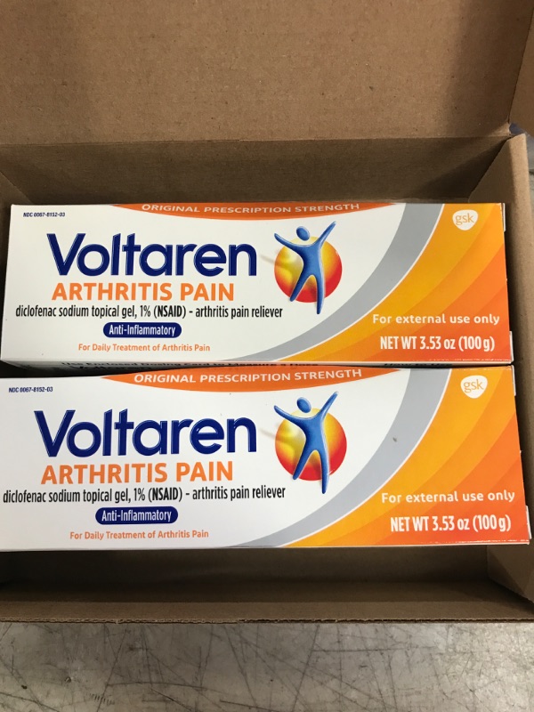 Photo 2 of Voltaren Arthritis Pain Gel for Powerful Topical Arthritis Pain Relief, No Prescription Needed - 3.53 Ounce (Pack of 2)