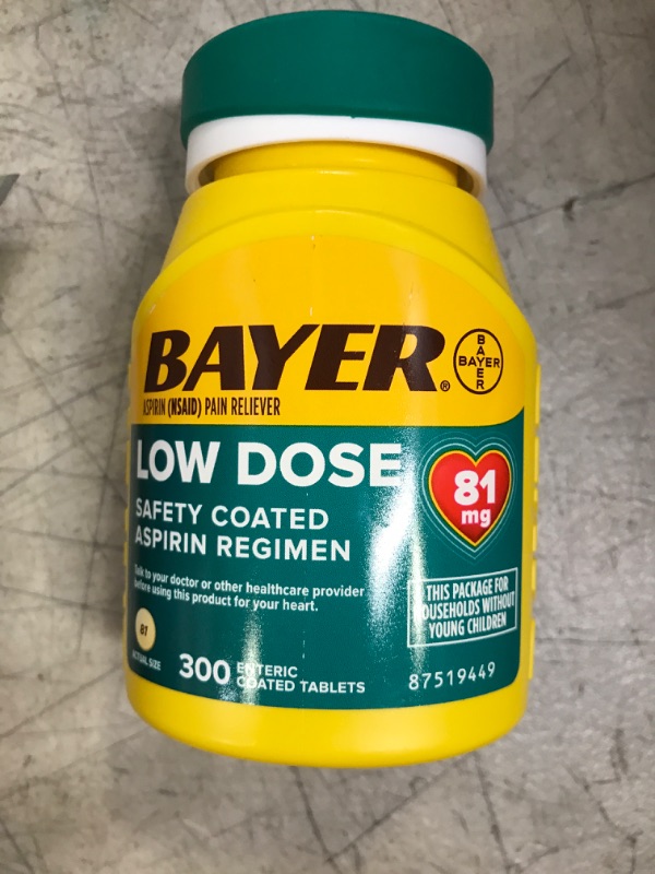 Photo 1 of Aspirin Regimen Bayer 81mg Enteric Coated Tablets | Pain Reliever |300 Count