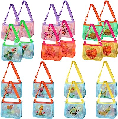 Photo 1 of 20 Pieces Kids Beach Toys Mesh Bag Sand Toy Mesh Bag Sand Toy Totes with Adjustable Carrying Straps Colorful Swimming Accessories Storage Bag Shell Collecting Bags for Sea Sand Pool Swim Beach https://a.co/d/eRlq2mR