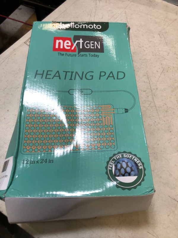 Photo 2 of Jade Stone Heating Pad for Back Pain Relief, Weighted Hot Heating Pad, Lager Size Heated Pad with Auto-Off, 12 Heat Settings, 12” x 24” - SY01