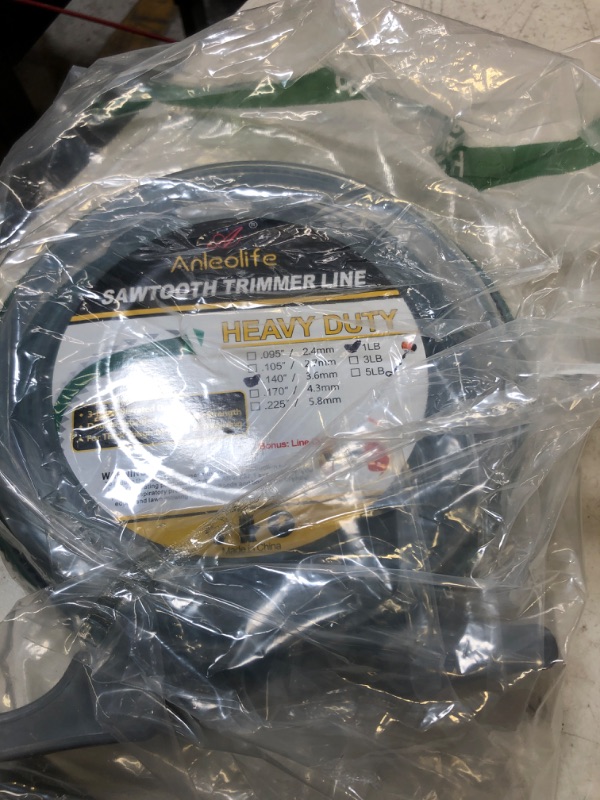 Photo 2 of A ANLEOLIFE 1-Pound Heavy Duty Sawtooth 140-mil-by-108-ft Dual Core String Serrated Trimmer Line Donut,with Bonus Line Cutter
