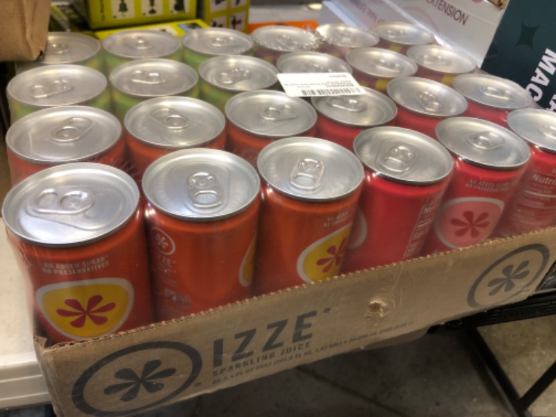 Photo 2 of best by july/17/2023   IZZE Sparkling Juice, Mango Variety Pack, 8.4 Fl Oz (24 Count) Mango Variety Pack 1 Count (Pack of 24)