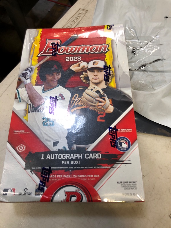 Photo 2 of 2023 Bowman Baseball Hobby Box (24 Packs/10 Cards: 1 Auto)