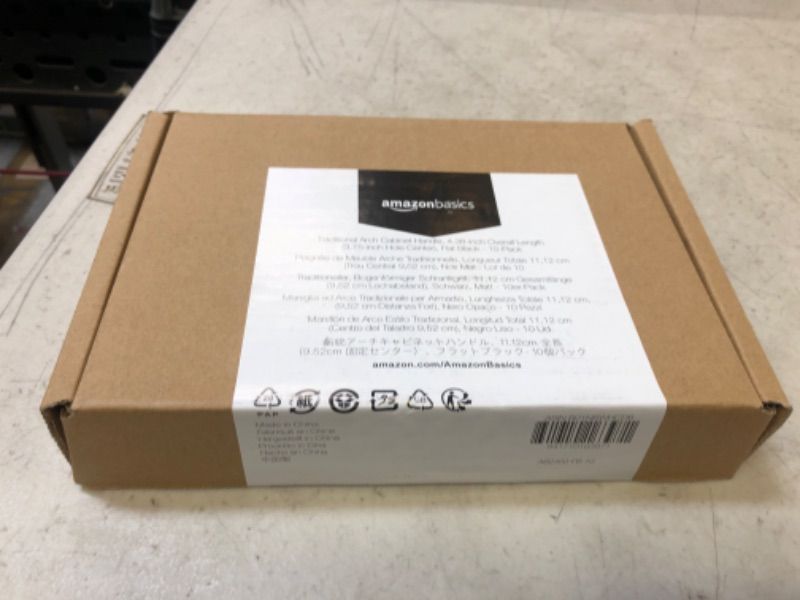 Photo 2 of Amazon Basics Modern Wide Top Ring Cabinet Knob, 1.52-inch Diameter, Flat Black, 10-Pack 1.52 in Flat Black 10